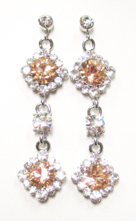 Liner crystal earring 
